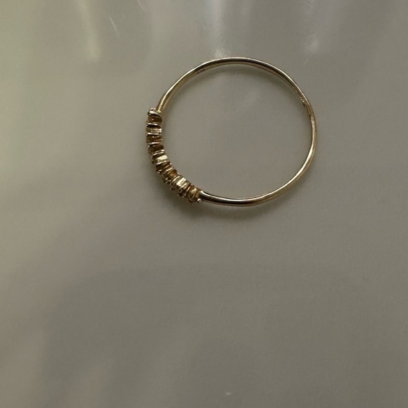 Gorjana size 7 diamond row ring gold - Picture 5 of 15